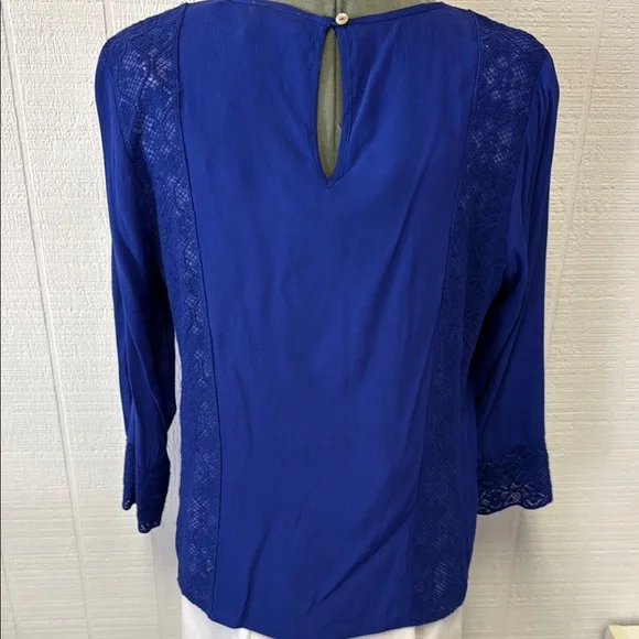 Anthropologie Women's Blue Lace Top - Picture 3 of 6